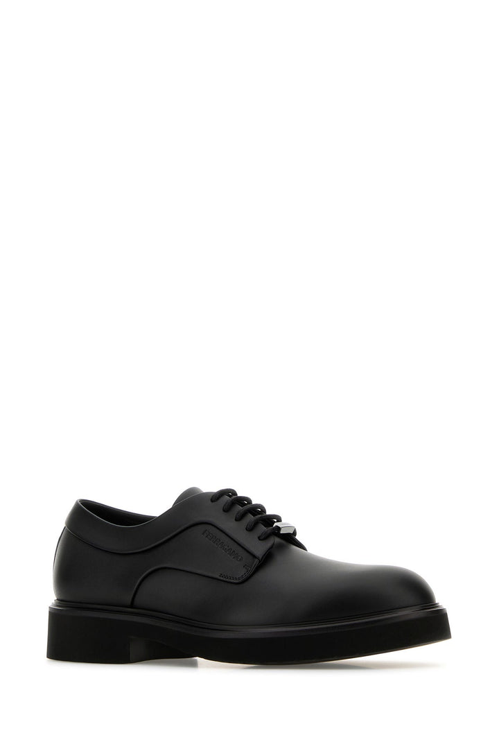 Black leather Cervantes lace-up shoes