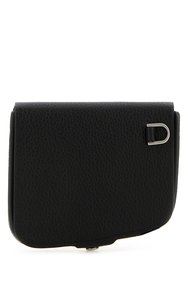 Black leather coin purse