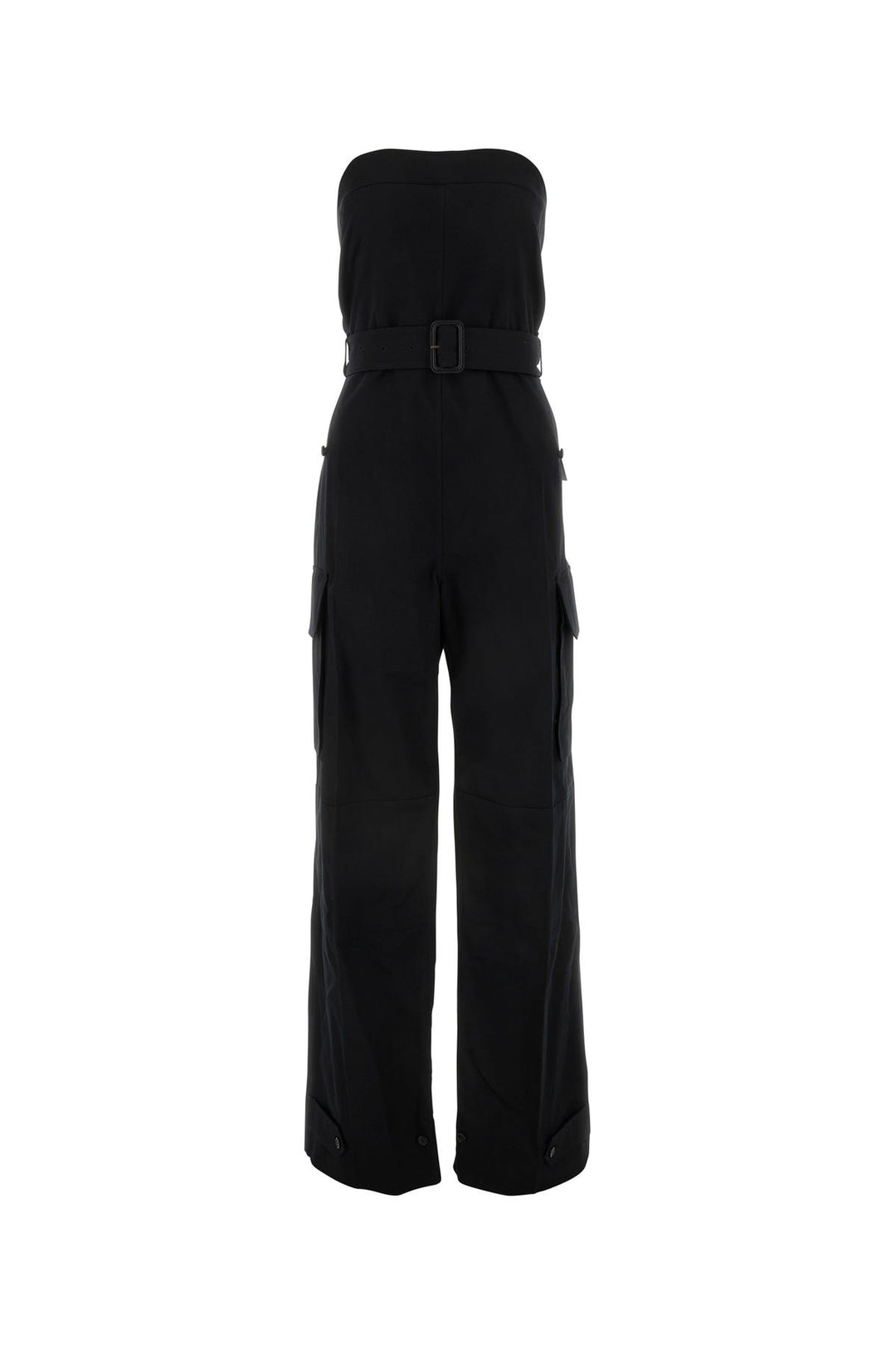 Black drill jumpsuit