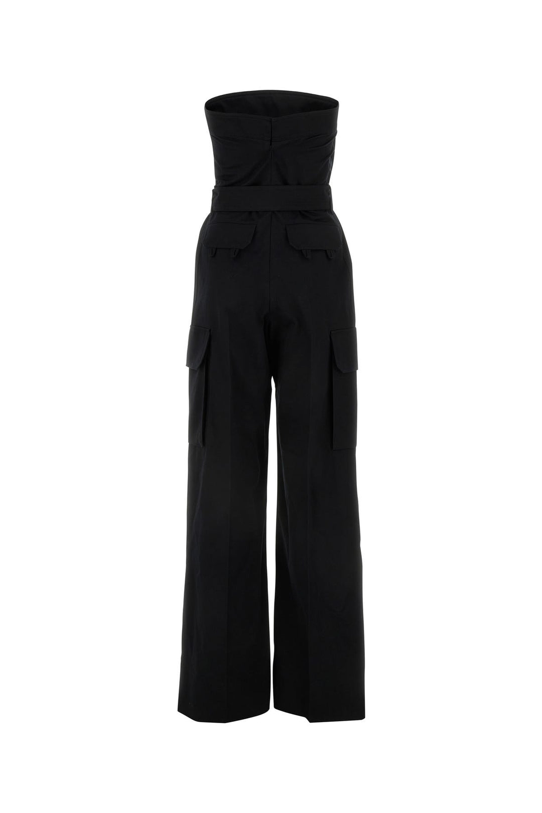 Black drill jumpsuit