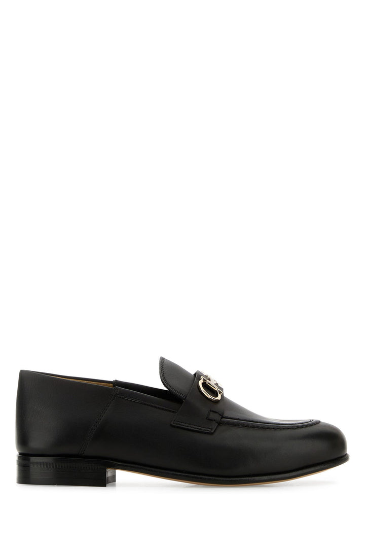 Black leather Ottone loafers