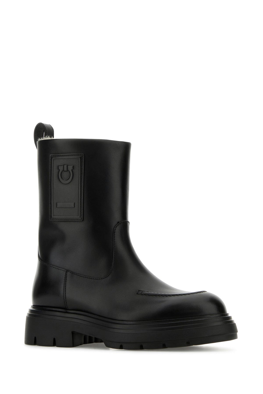 Black leather Tirba ankle boots