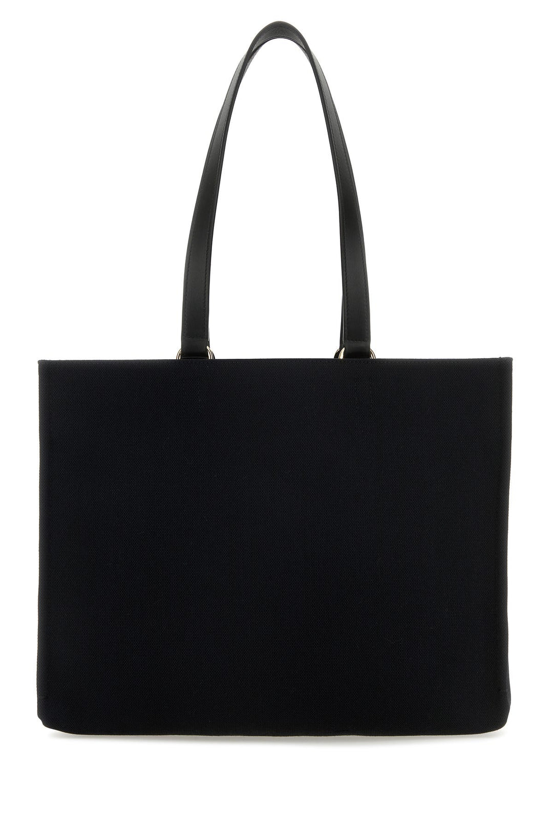 Black canvas shopping bag