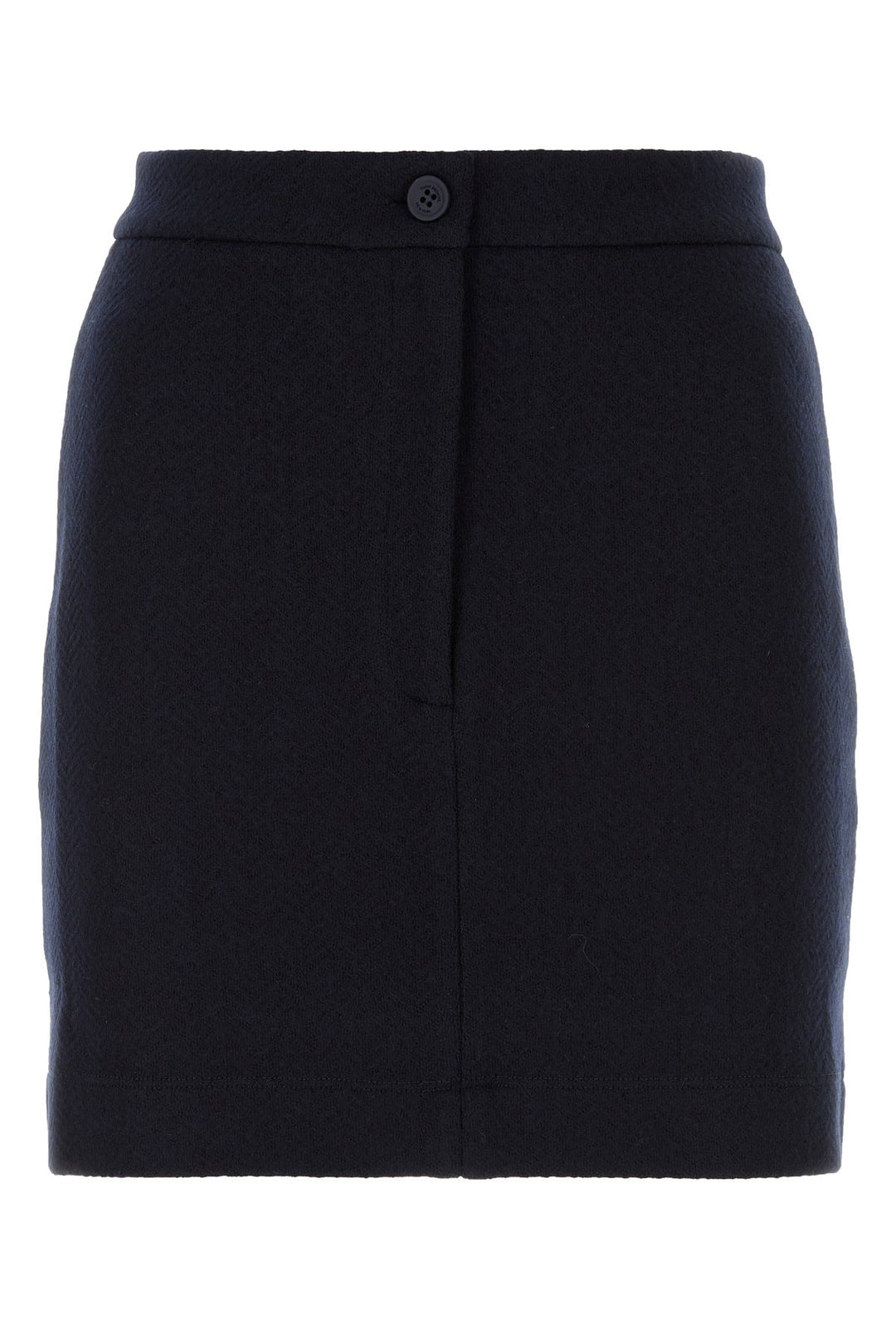 Navy blue cotton blend mini skirt