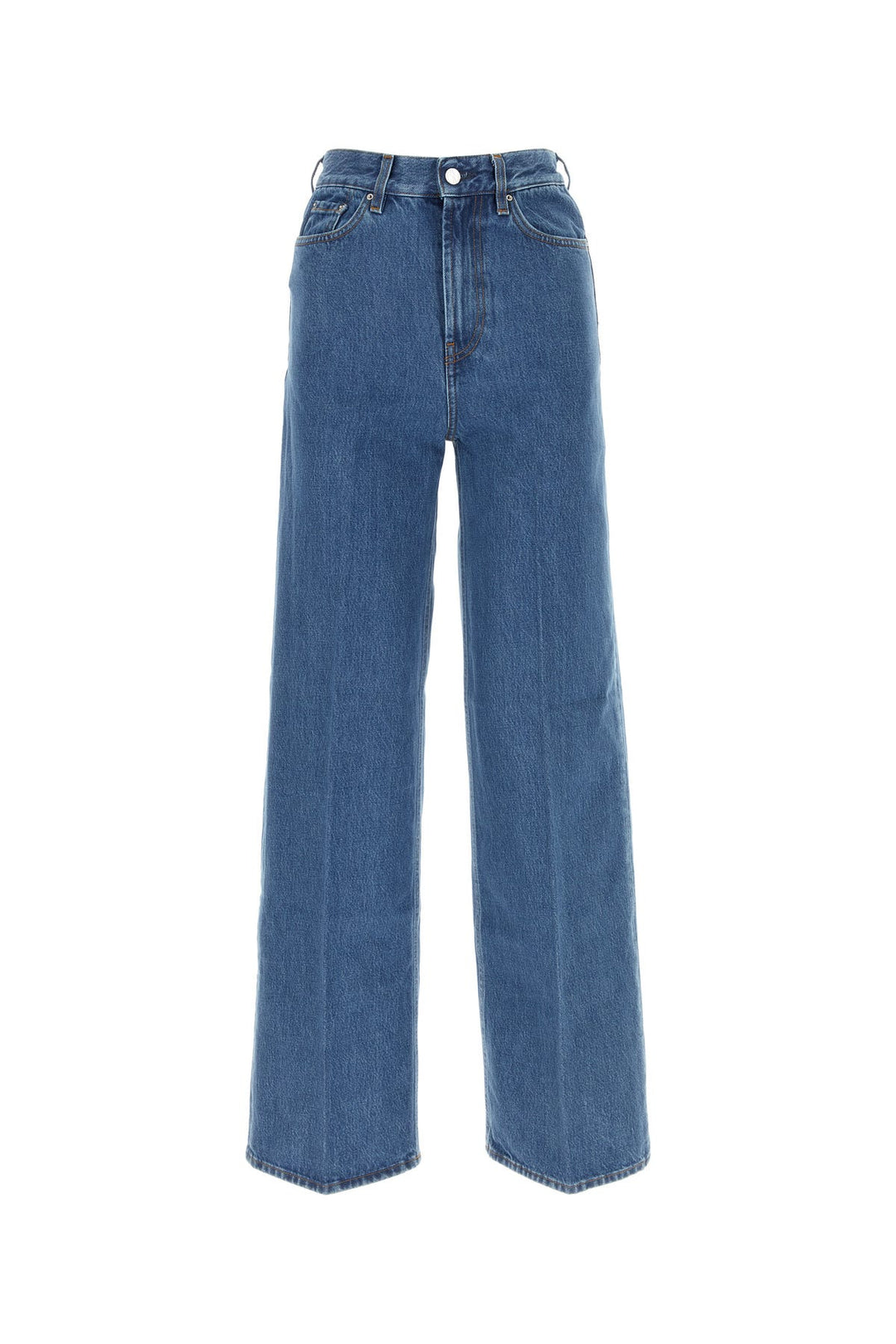 Denim wide-leg jeans