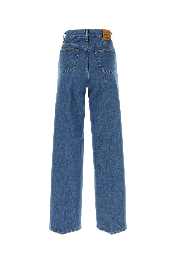 Denim wide-leg jeans