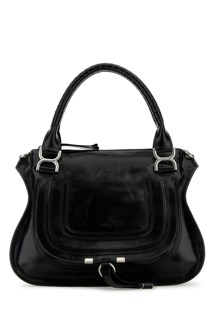 Black leather medium Marcie handbag