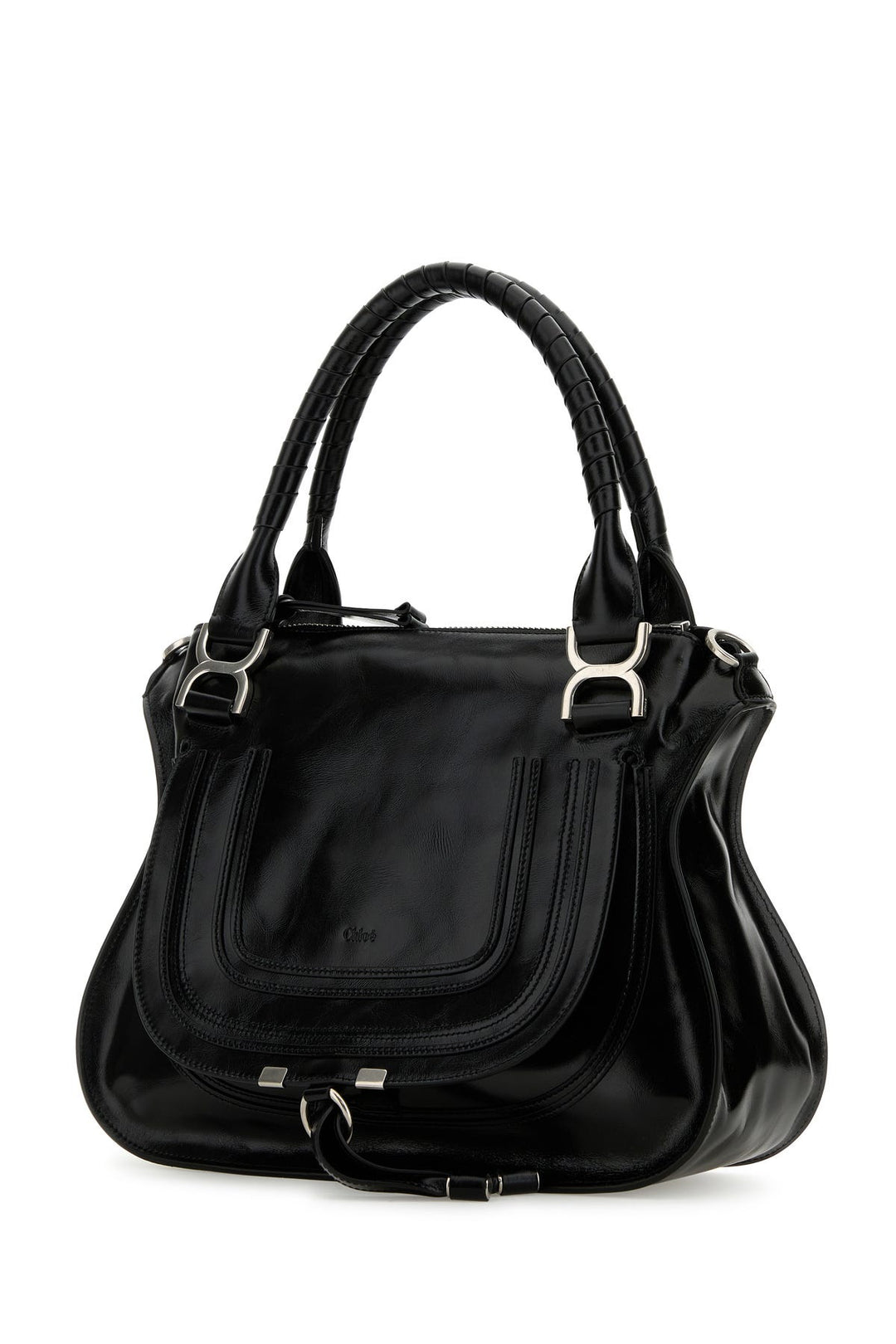 Black leather medium Marcie handbag