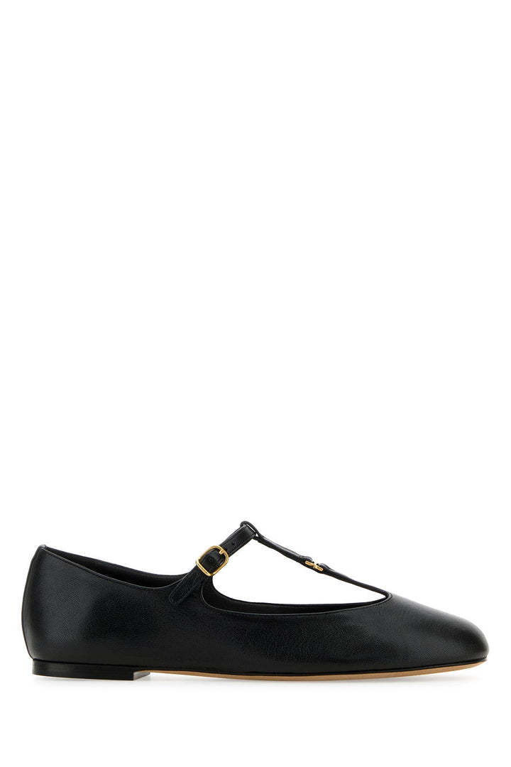 Black leather Marcie ballerinas