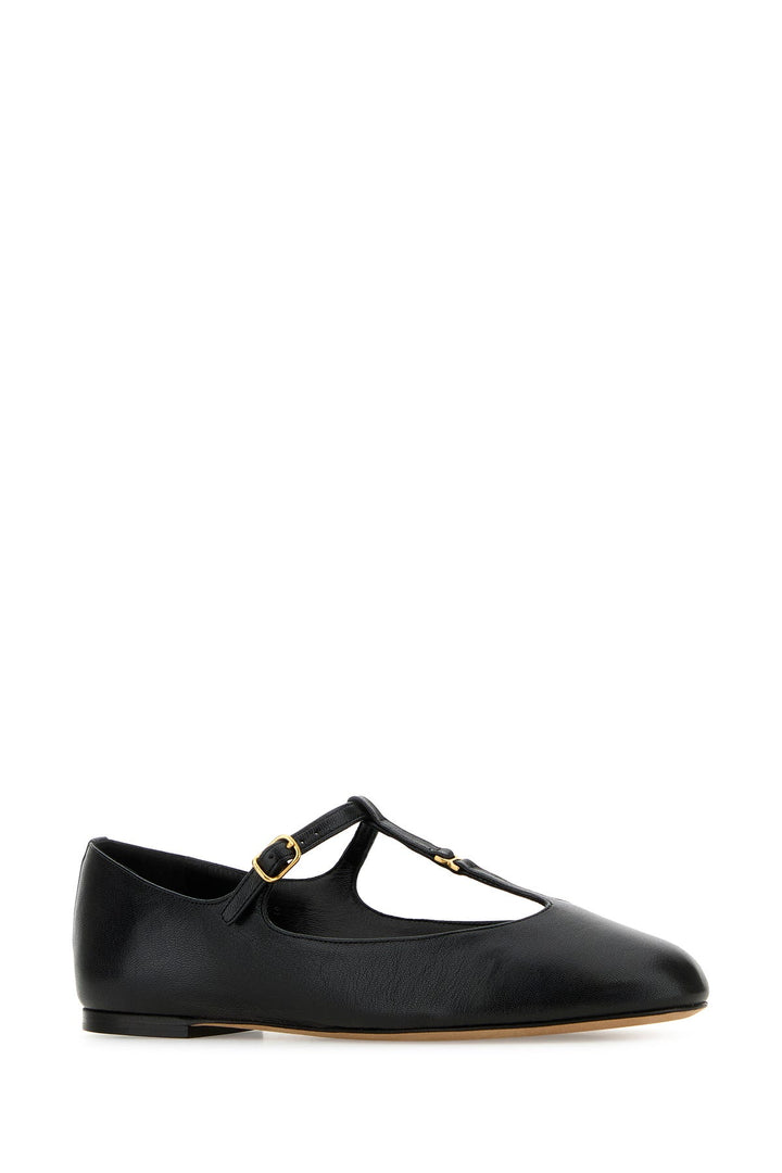 Black leather Marcie ballerinas