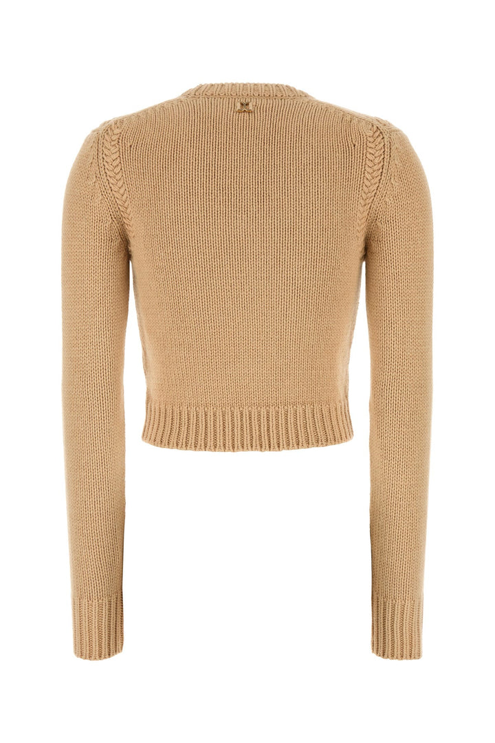 Beige cotton and cashmere cardigan