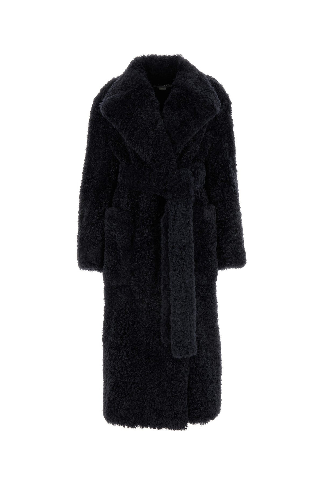 Midnight blue teddy fabric coat