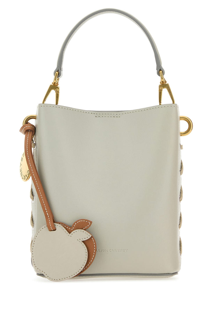 Light grey synthetic leather Veuve Clicquot bucket bag