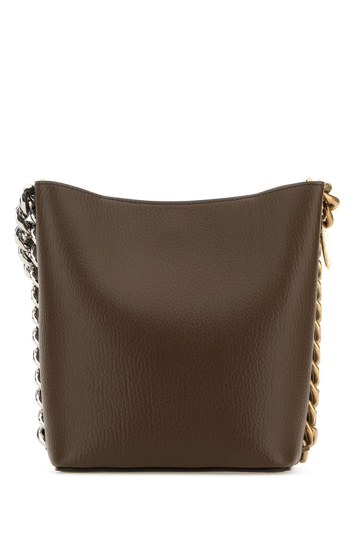 Brown alter mat Frayme bucket bag