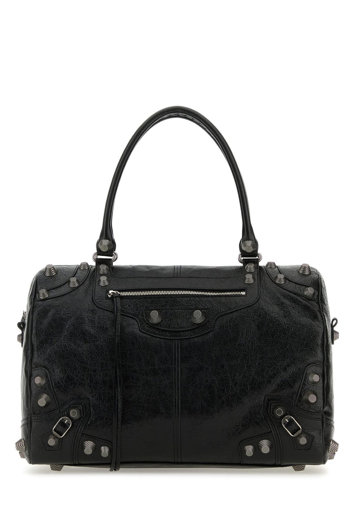 Black nappa leather Le Cagole shopping bag