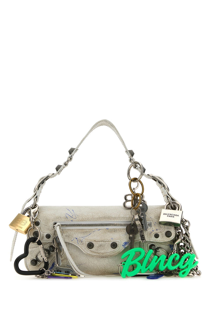 White leather small Le Cagole shoulder bag