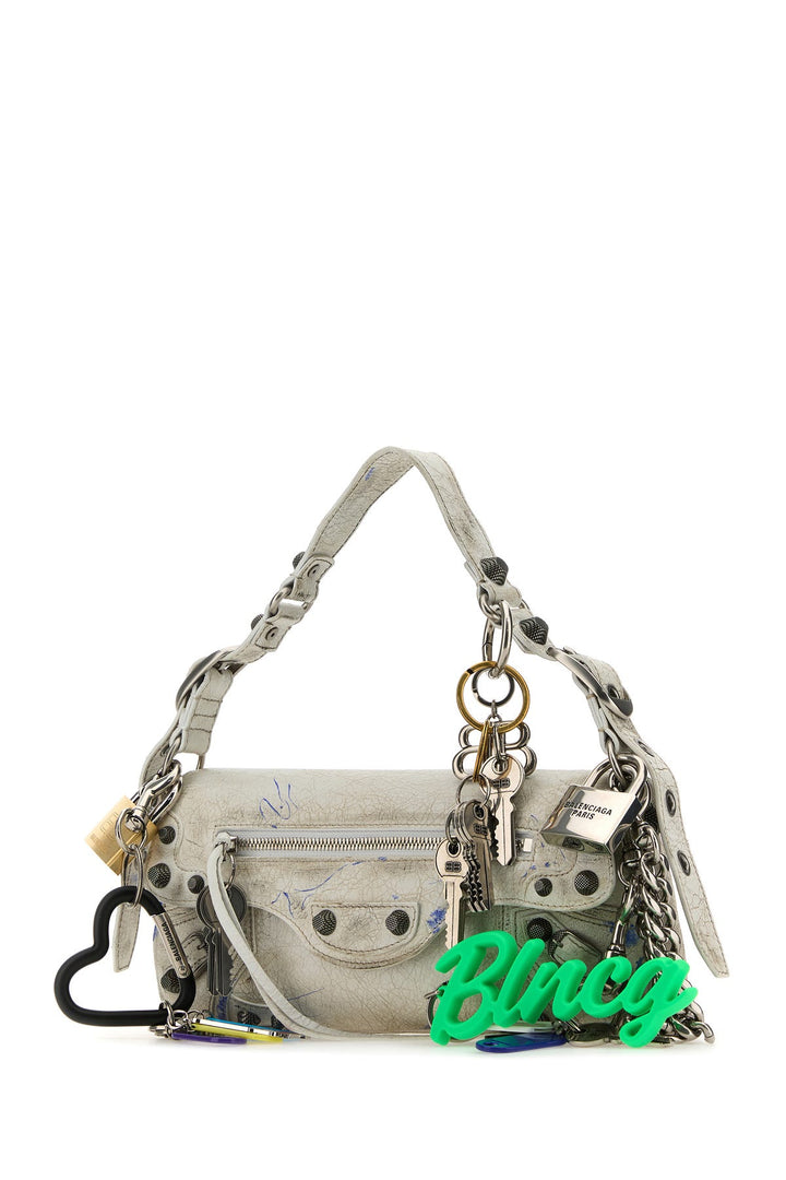 White leather small Le Cagole shoulder bag