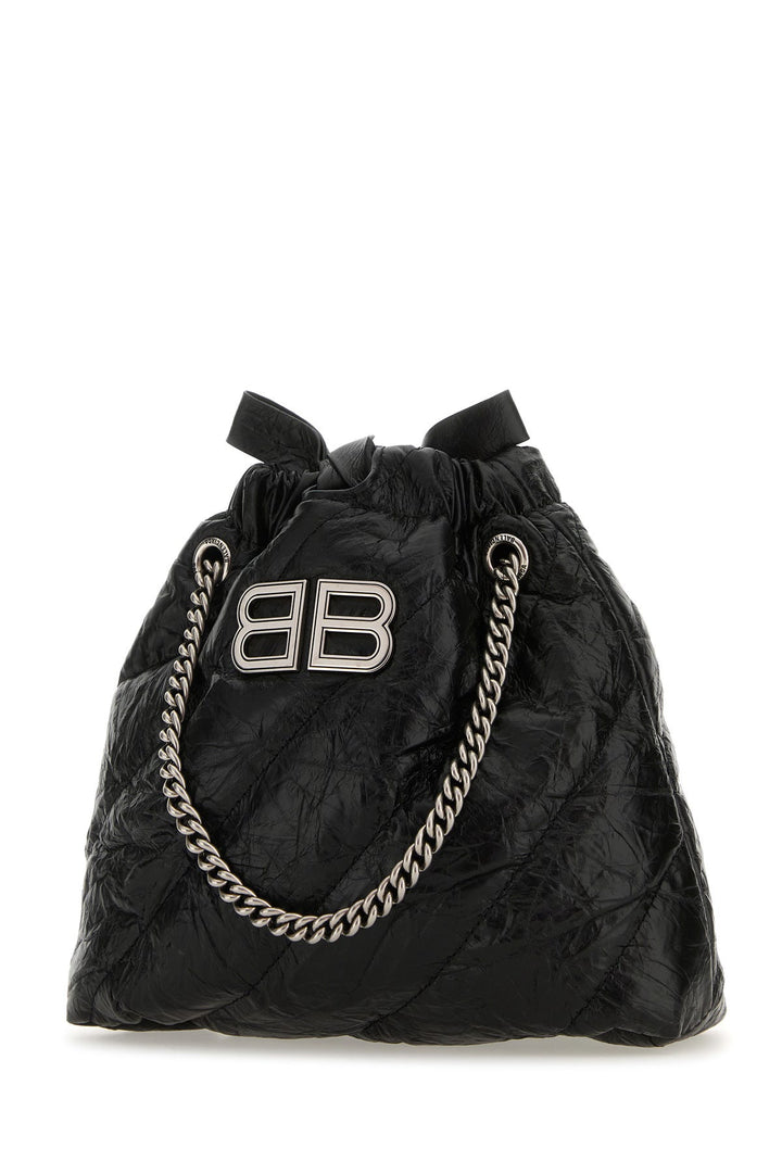 Black leather XS Crush shoulder bag