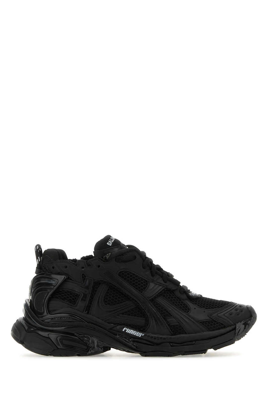 Black mesh and rubber Runner sneakers