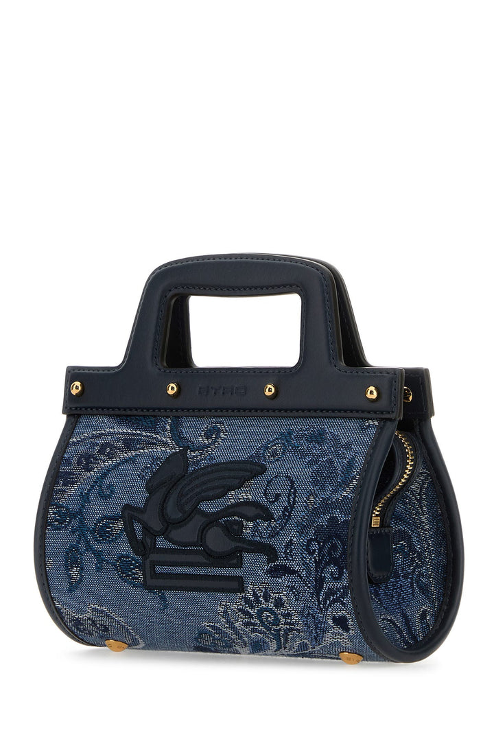 Embroidered jacquard handbag