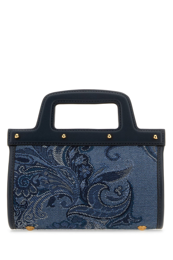 Embroidered jacquard handbag