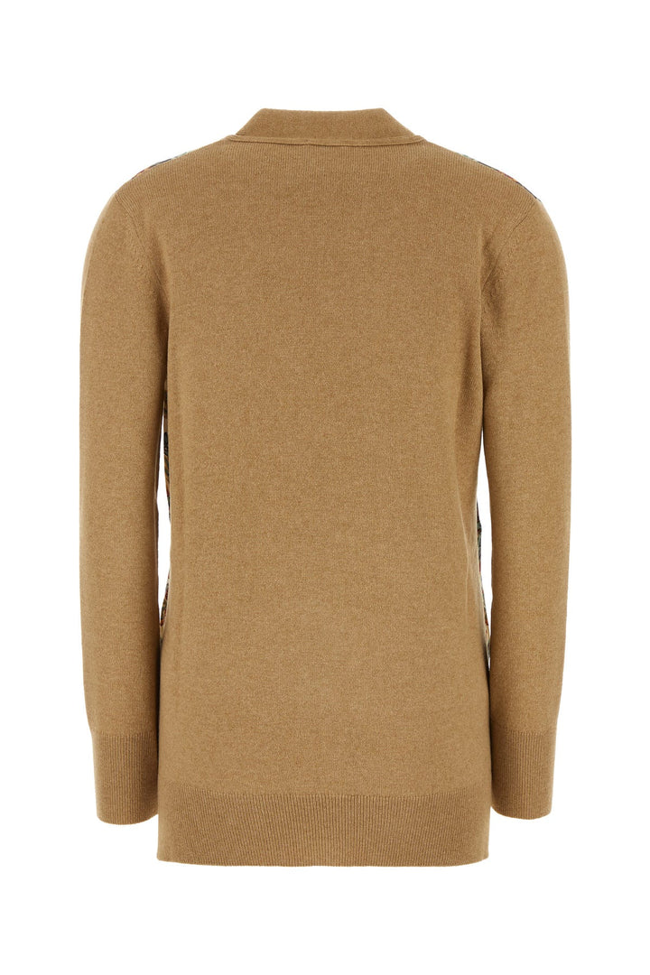 Camel wool blend cardigan