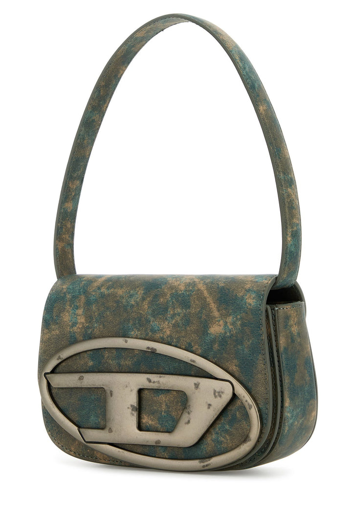 Printed synthetic leather 1DR shoulder bag