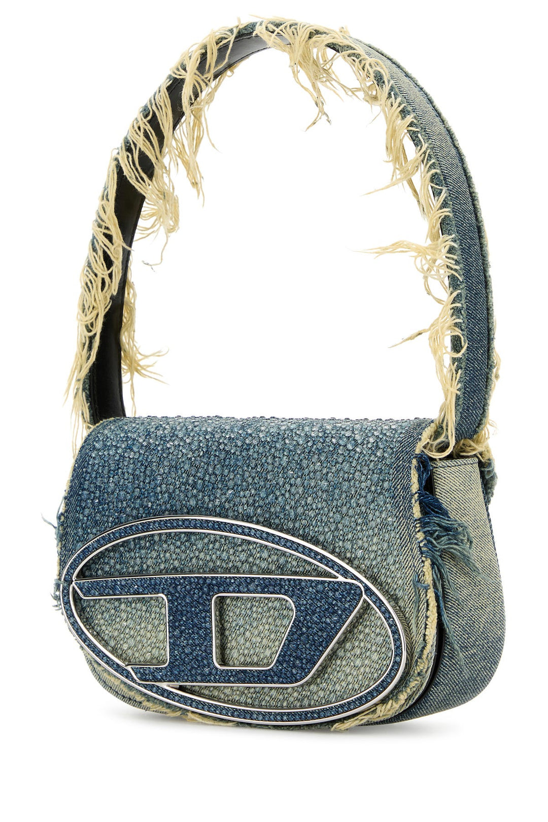 Embellished denim 1DR shoulder bag