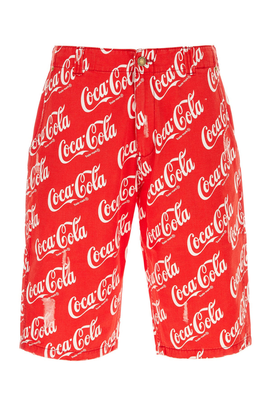 Printed denim ERL X CocaCola bermuda shorts