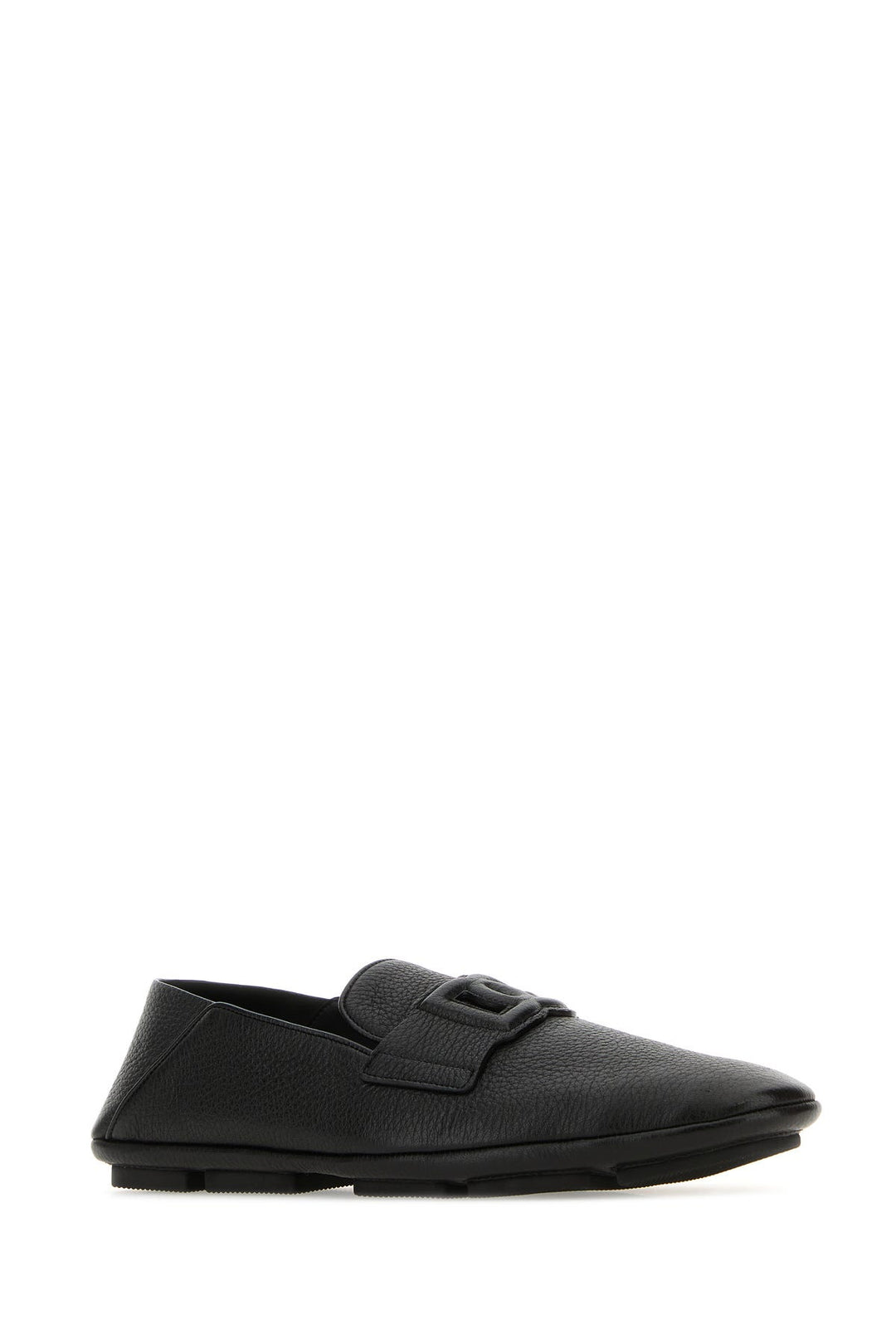 Black leather Driver loafers