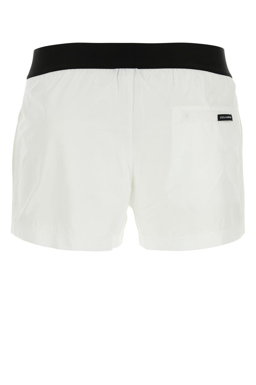 White polyester swimming shorts