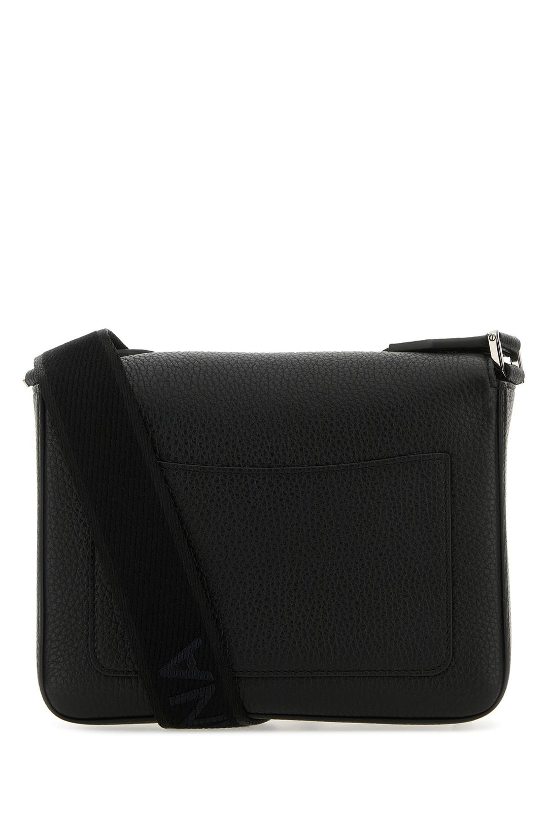 Black leather medium DG Logo crossbody bag