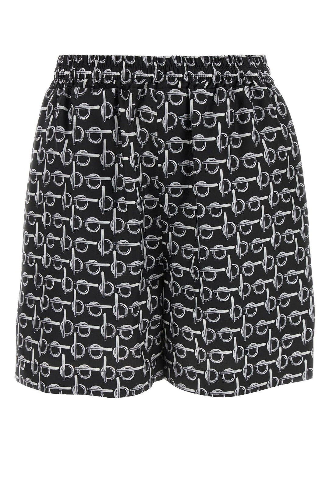 Printed silk shorts