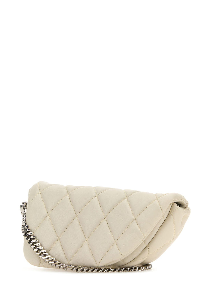 White leather Shield Lock shoulder bag