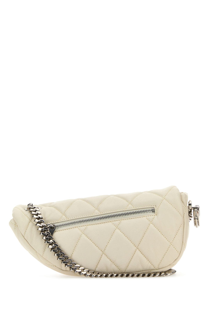 White leather Shield Lock shoulder bag