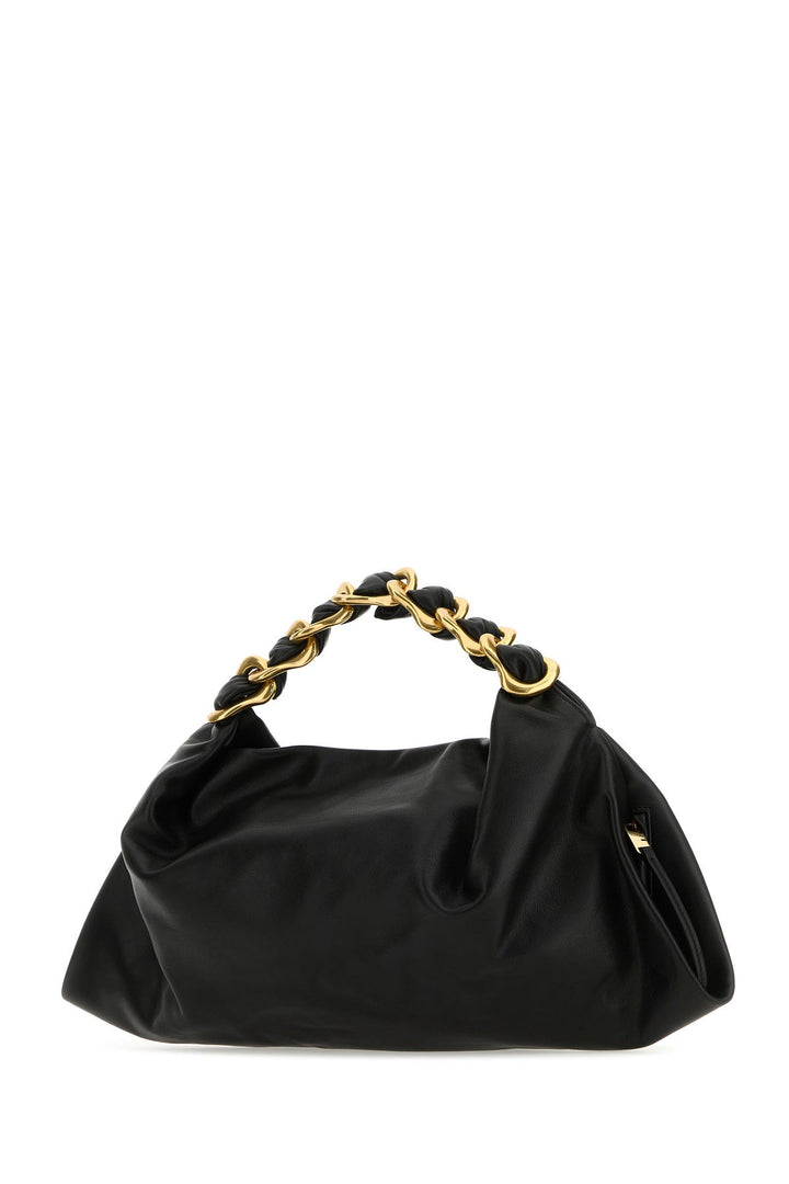 Black leather medium Swan handbag