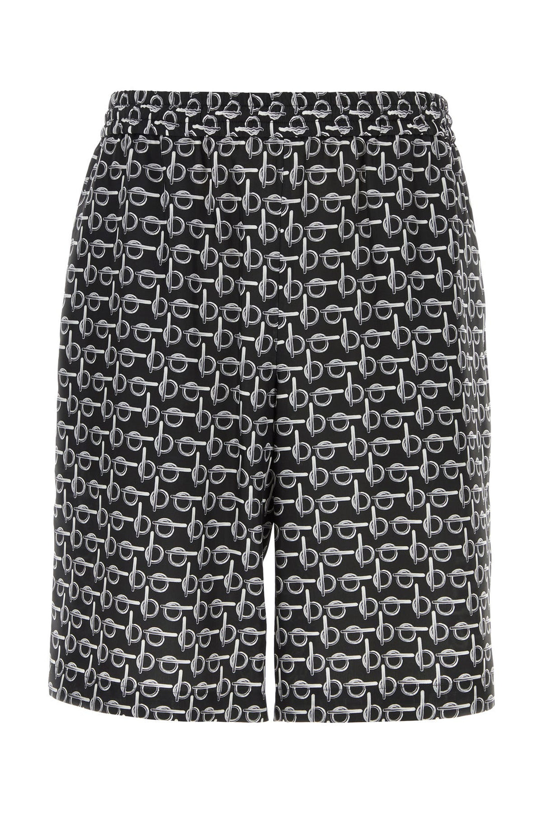 Printed silk bermuda shorts