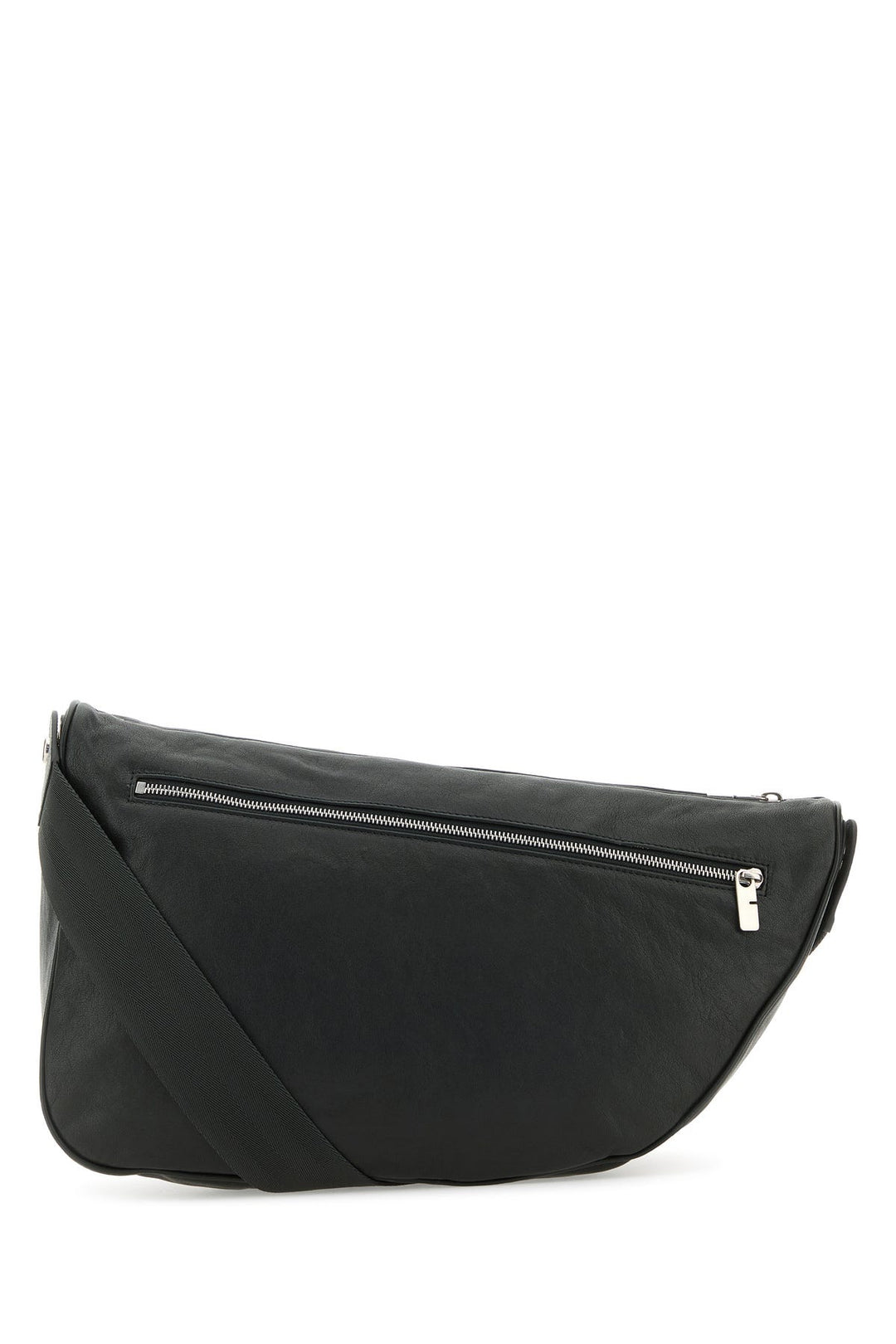 Slate leather large Shield crossbody bag