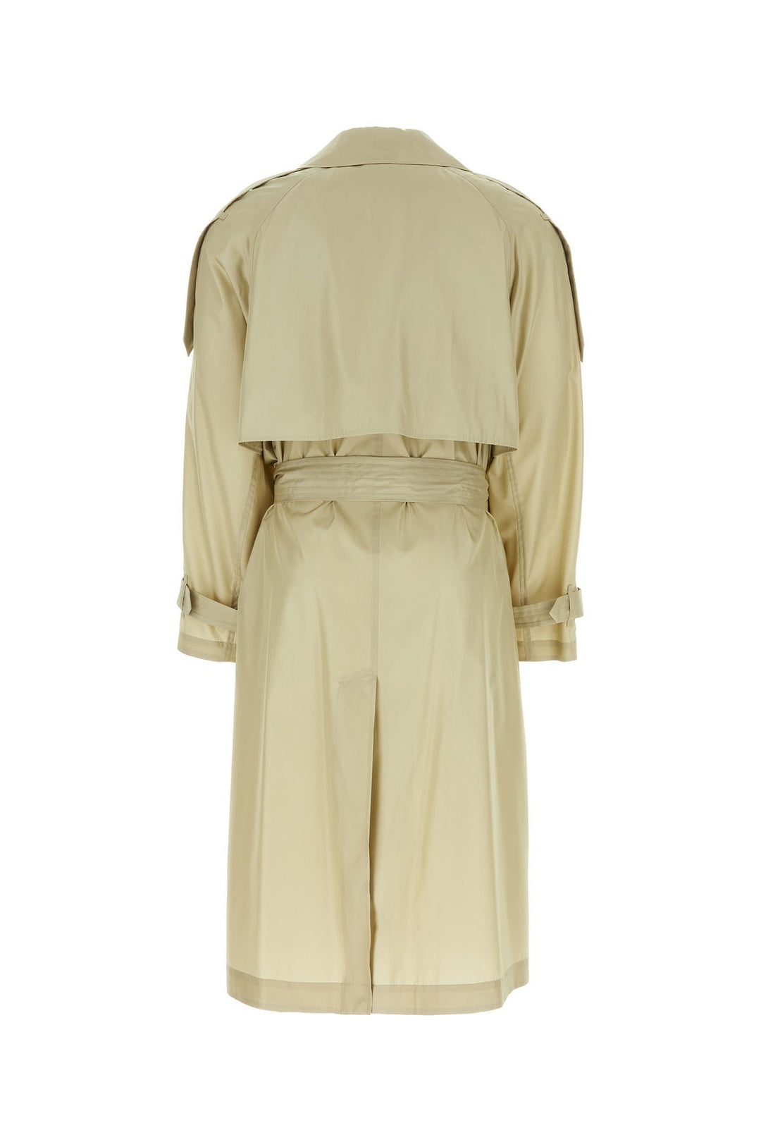 Sand silk trench coat