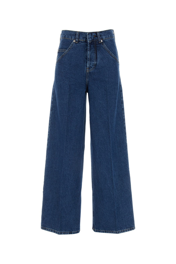 Denim wide-leg jeans