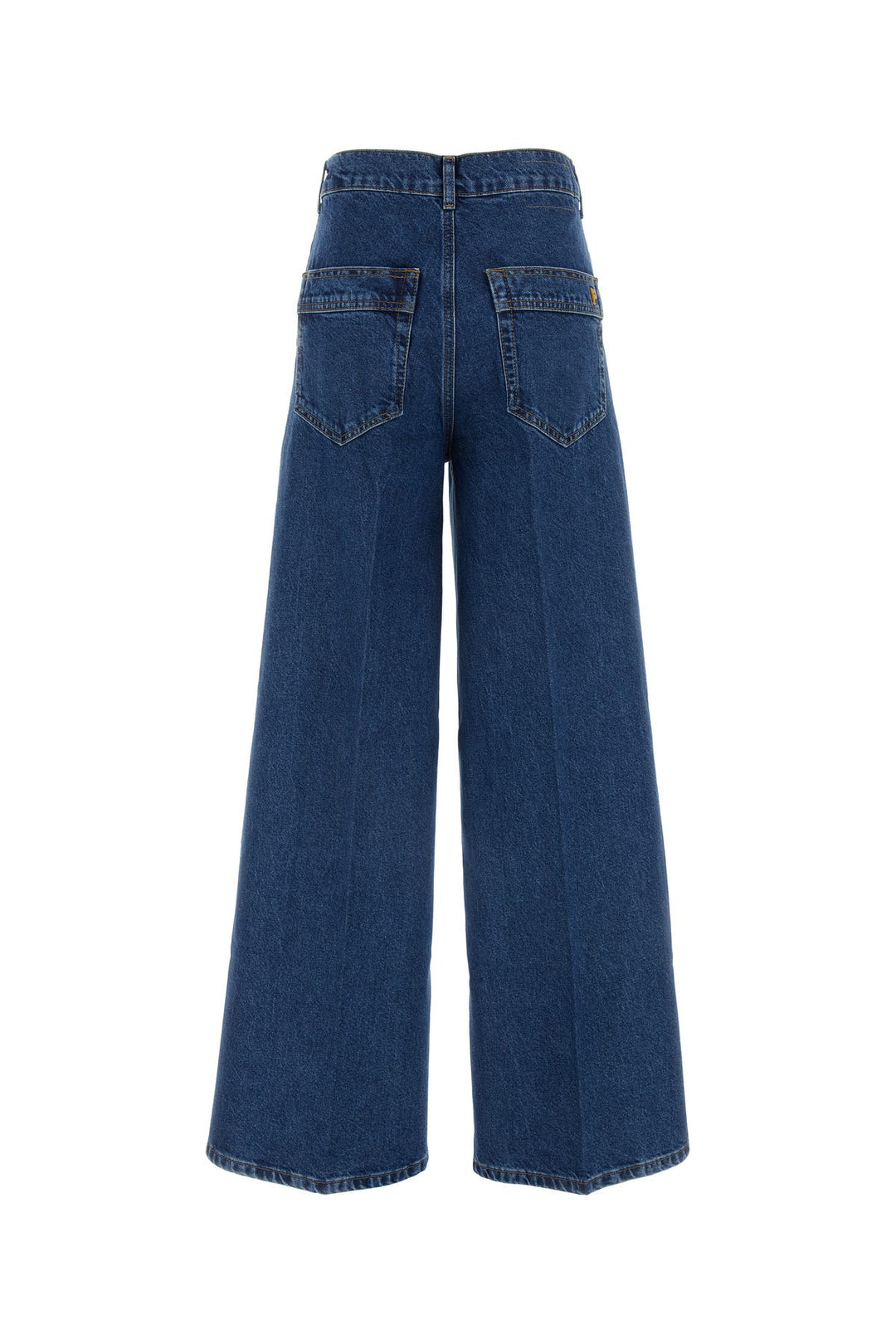 Denim wide-leg jeans