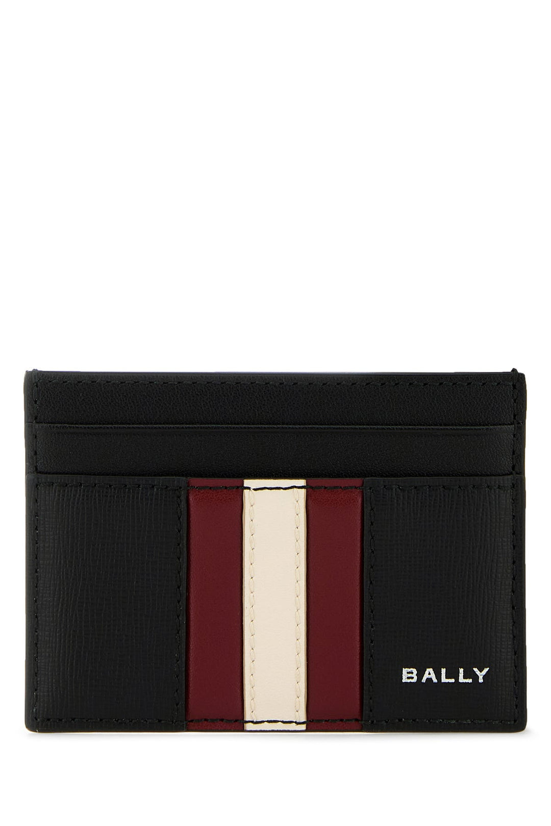 Black leather card holder