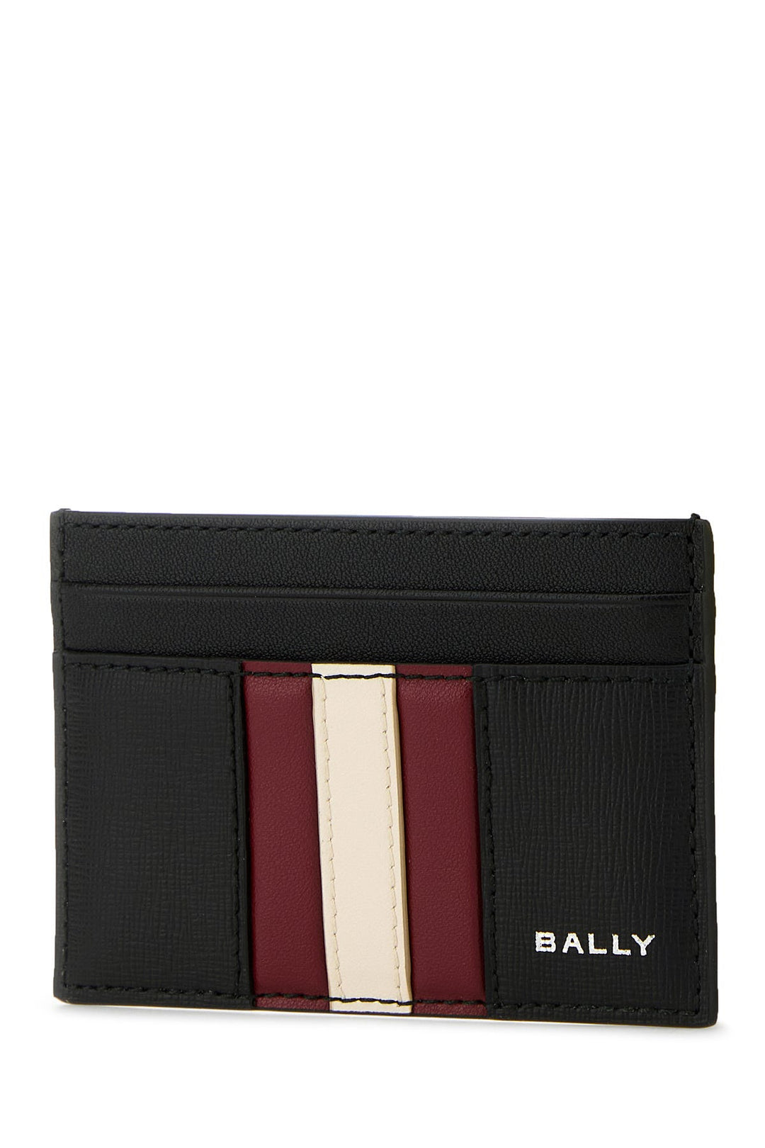 Black leather card holder