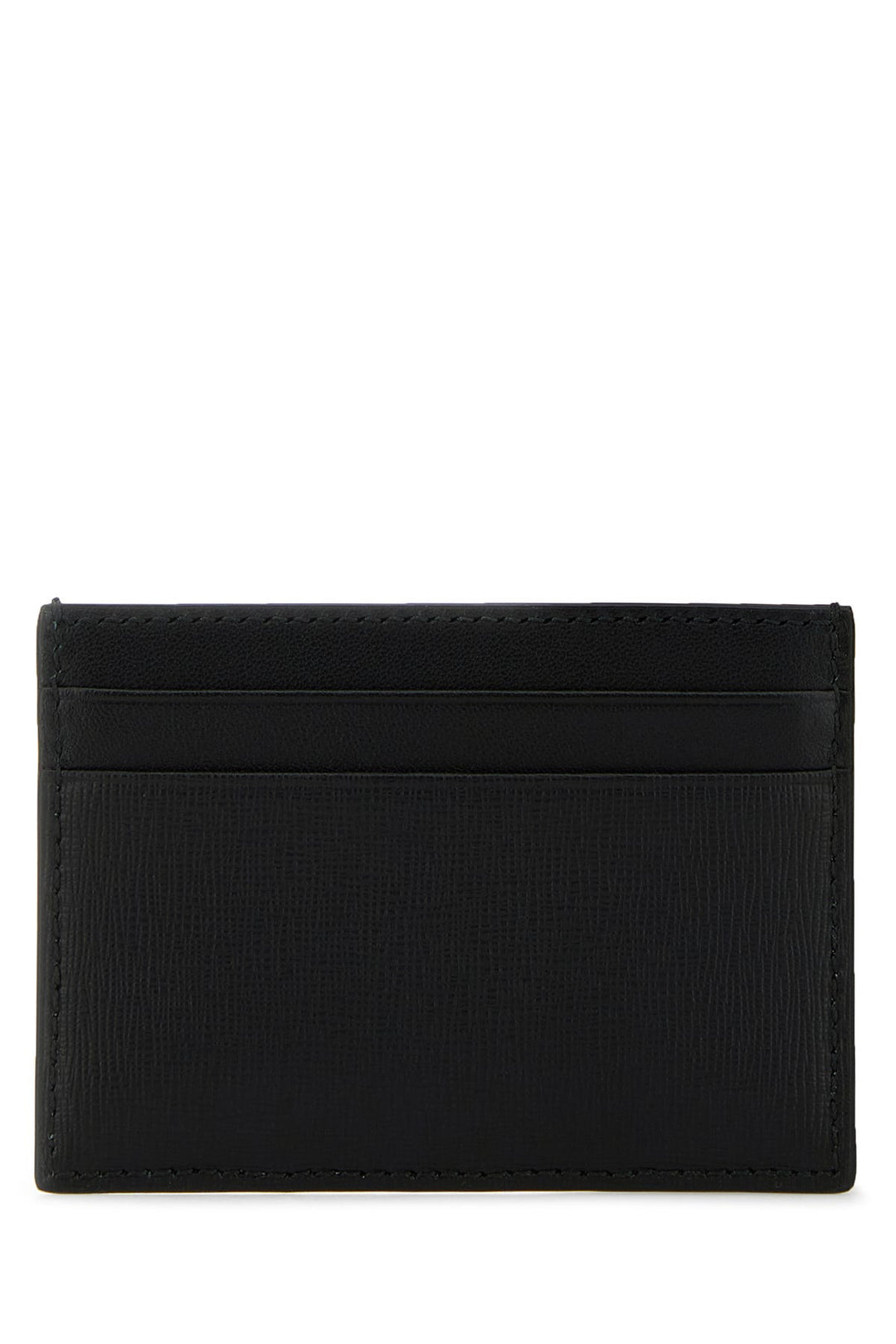 Black leather card holder