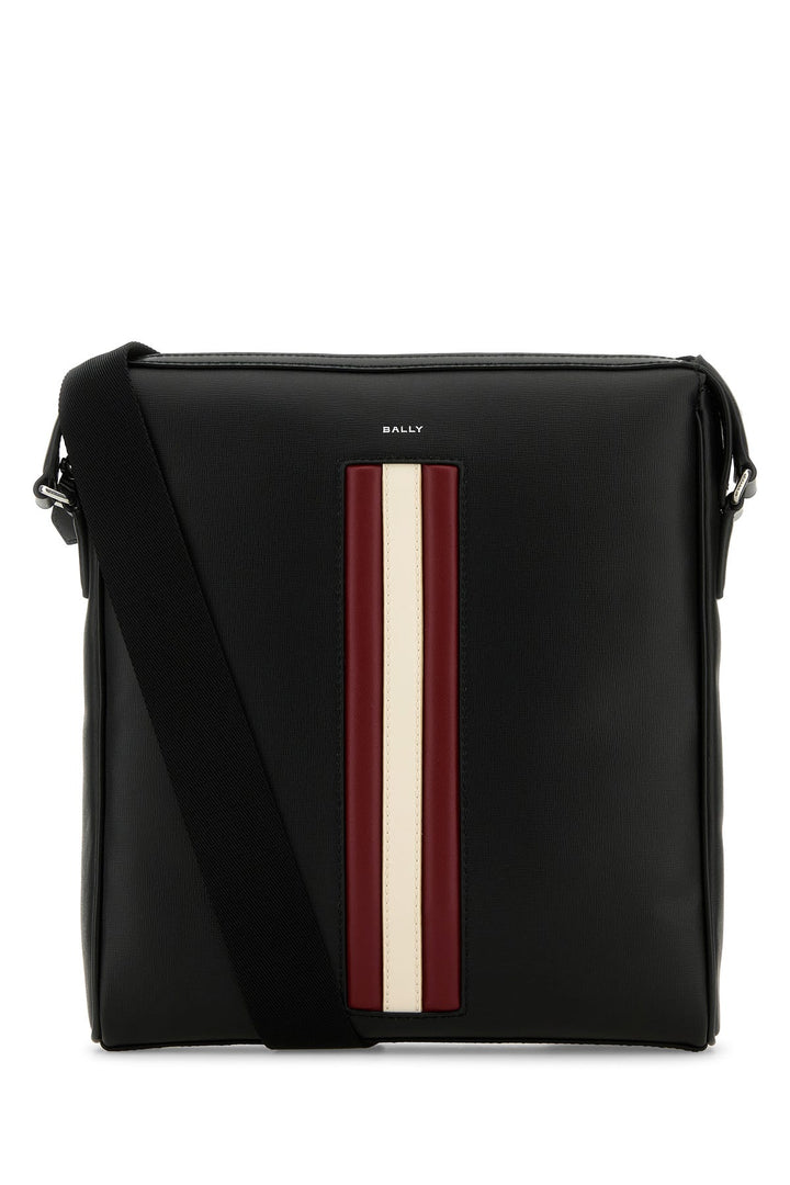 Black leather crossbody bag