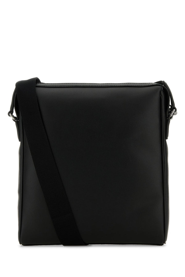 Black leather crossbody bag