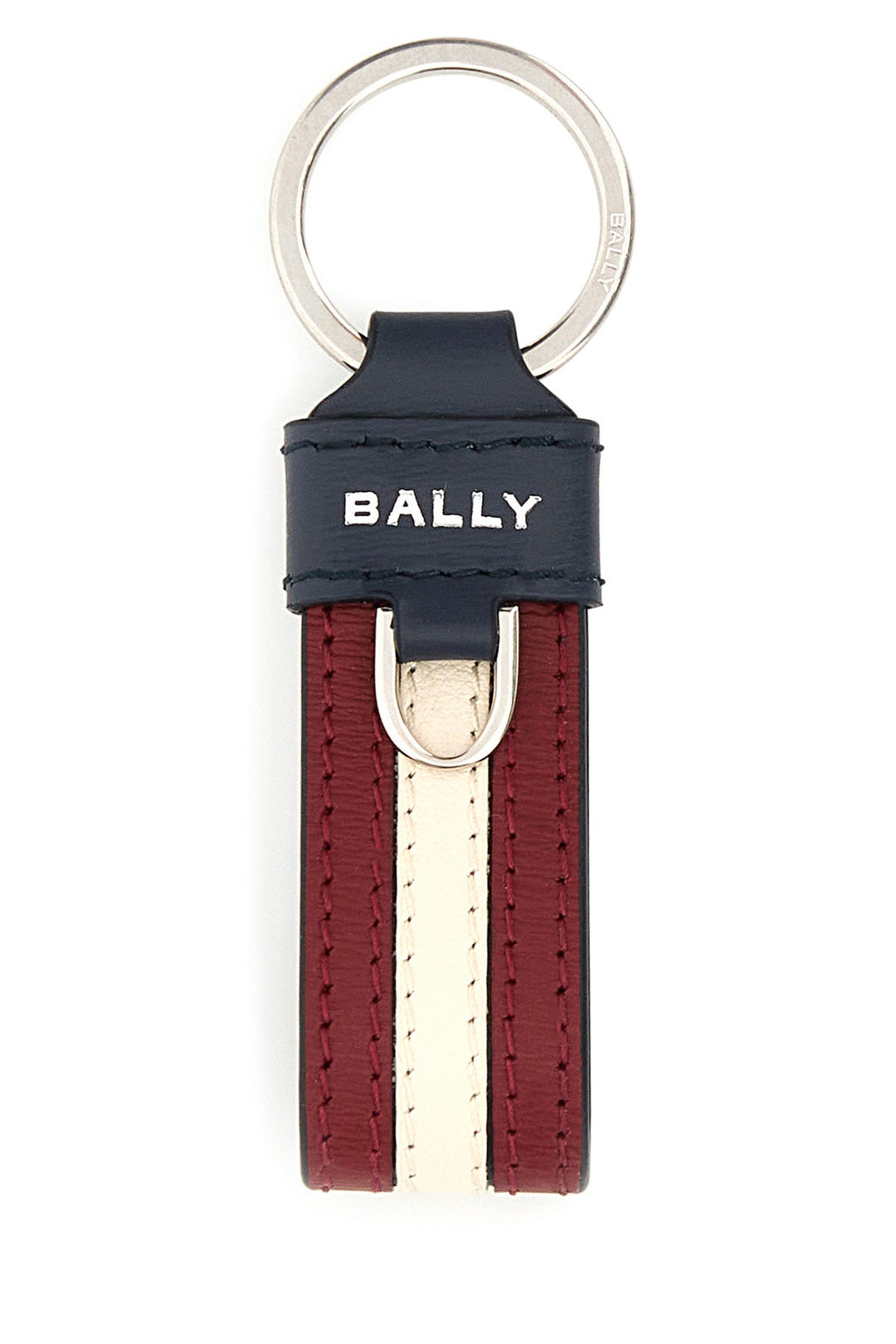 Two-tone leather key ring