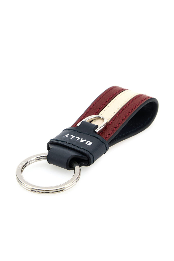 Two-tone leather key ring