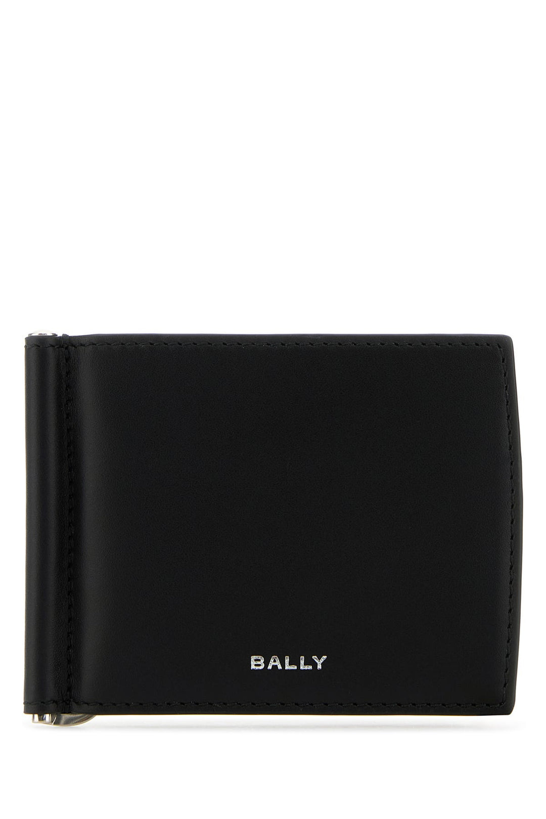 Black leather card holder