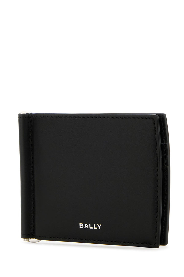 Black leather card holder